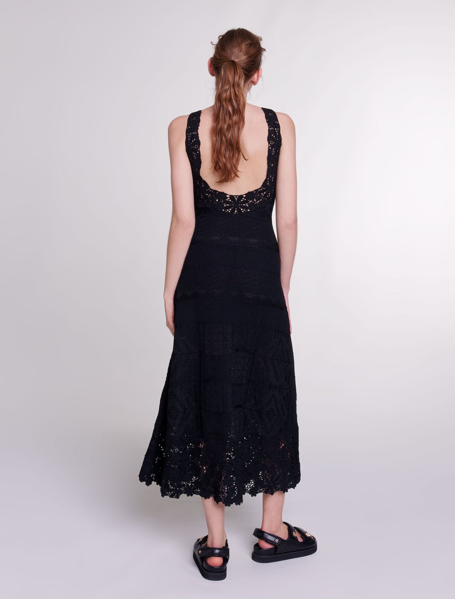 Robe longue en crochet
