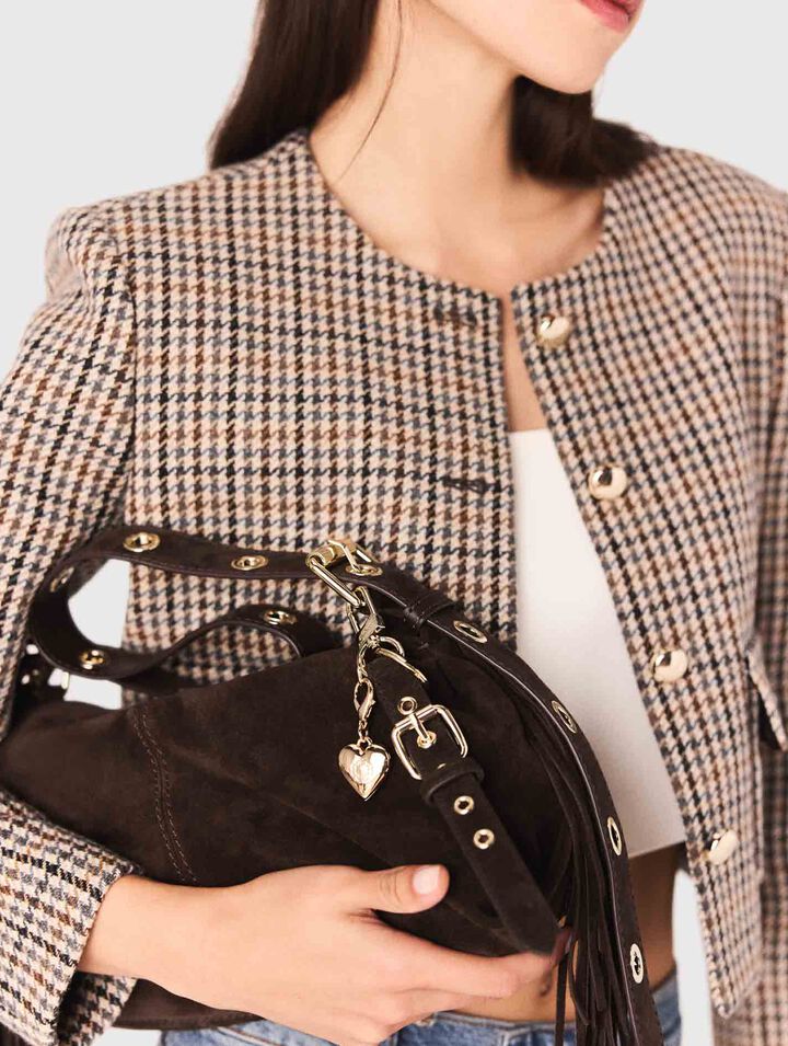 Short checked jacket