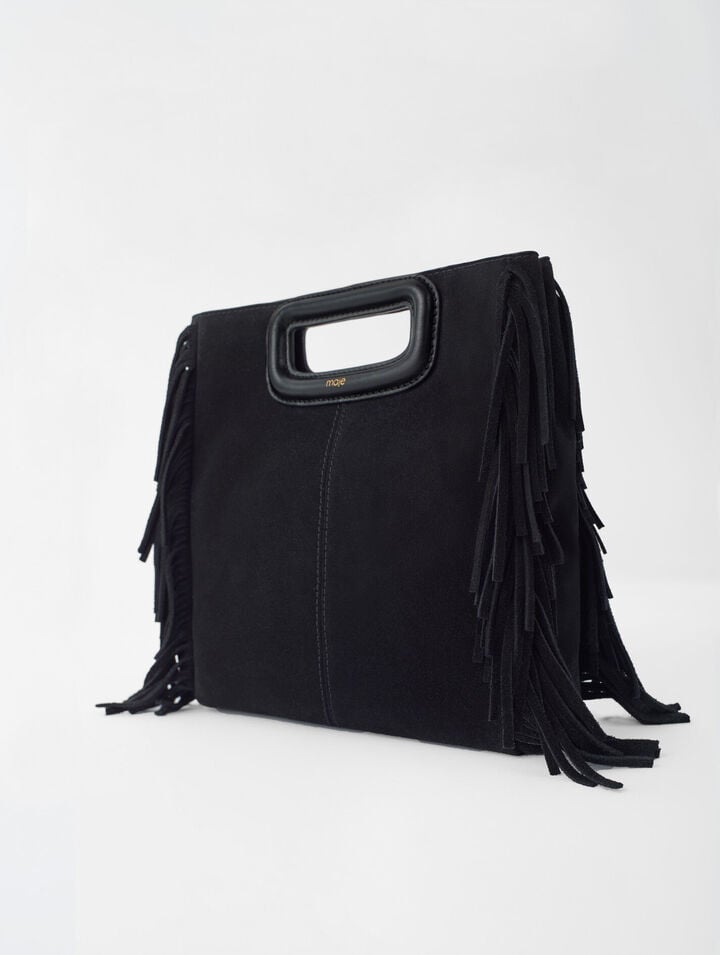 Sac M en cuir suède