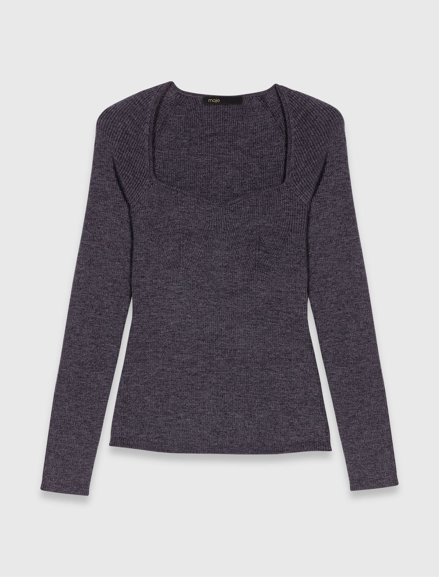 Rib knit jumper