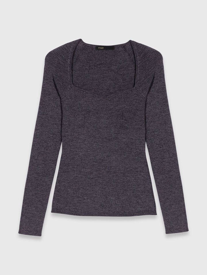 Rib knit jumper