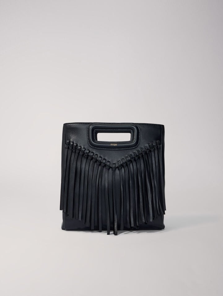Sac M en cuir à franges
