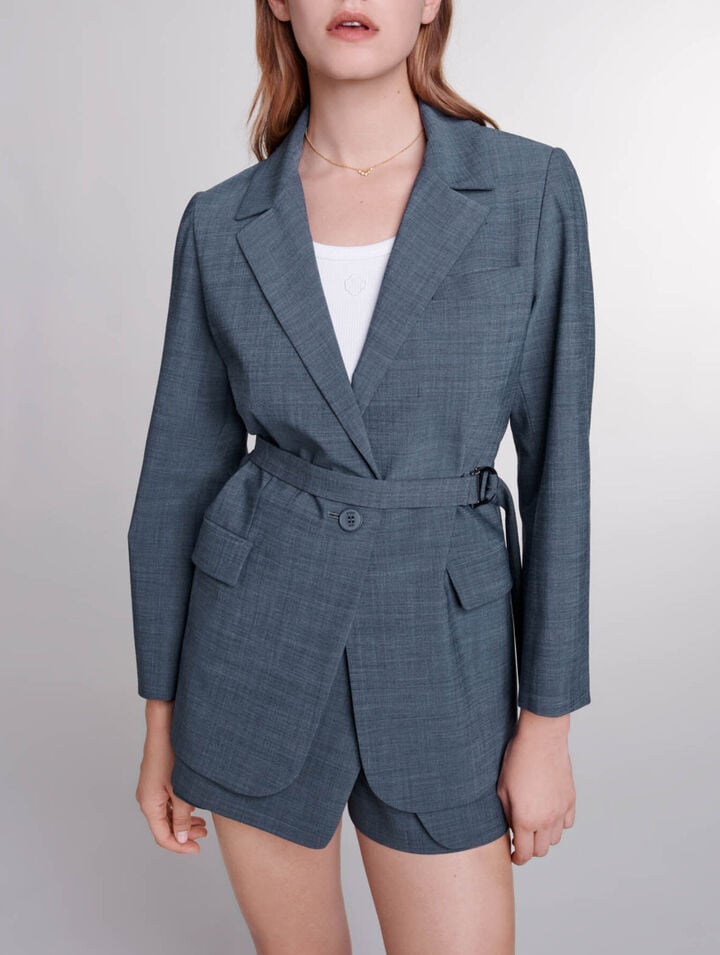 Veste de tailleur à ceinture