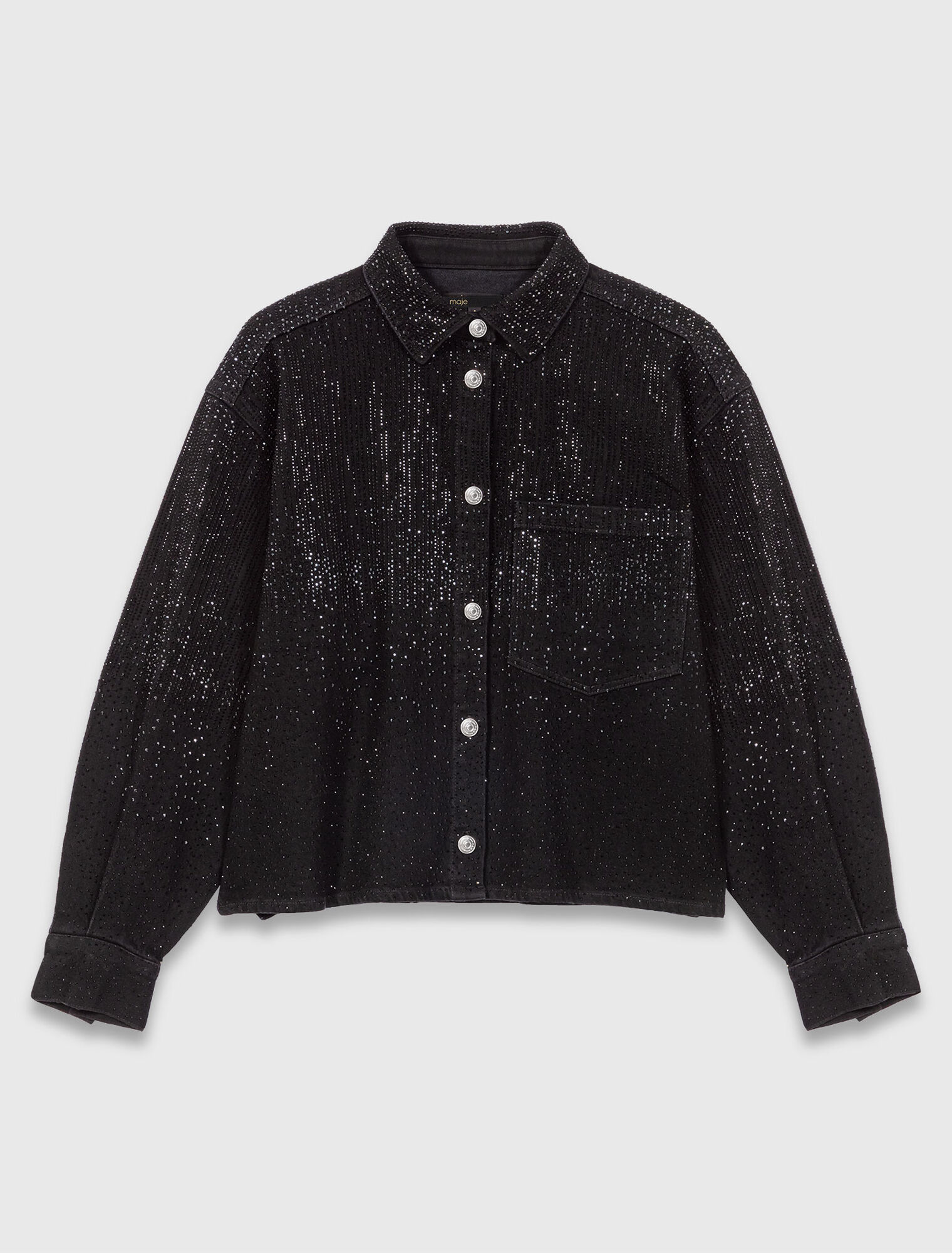 Chemise en denim strassée
