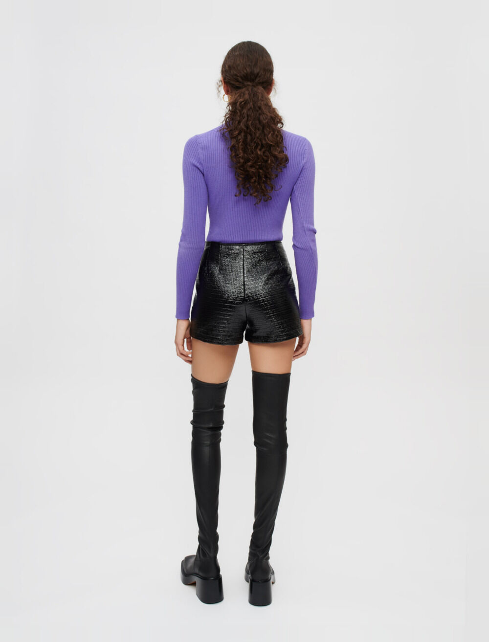 Short maje noir outlet