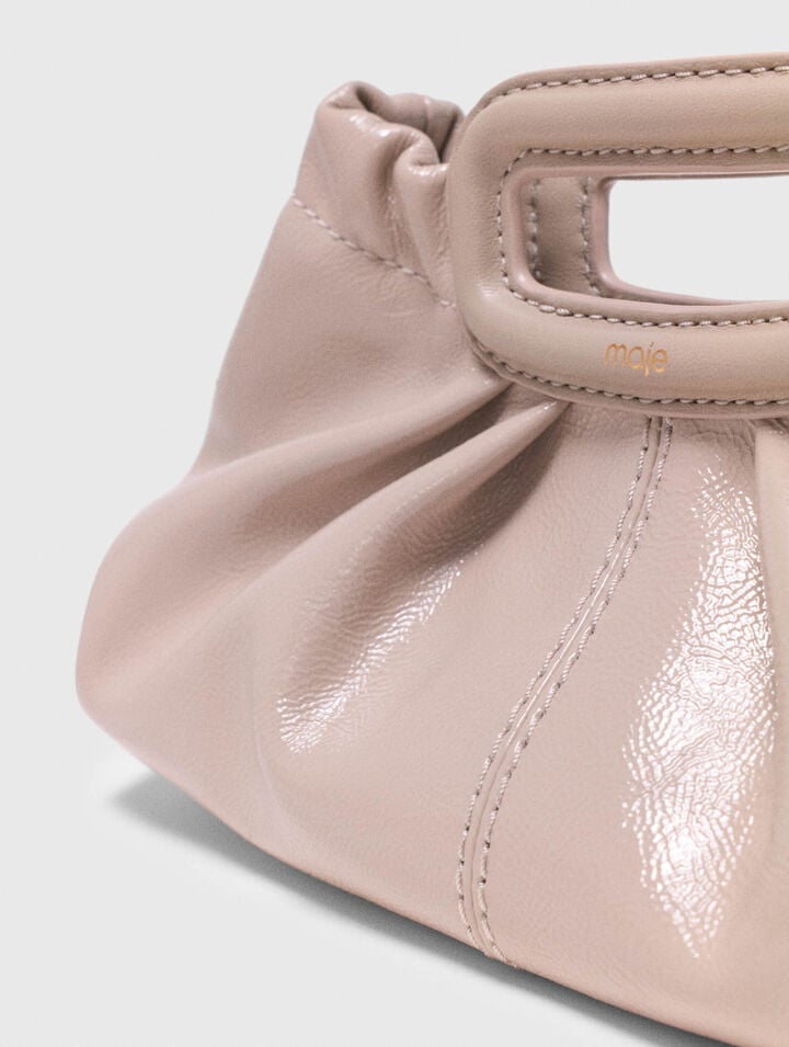 Mini clutch en cuir naplak