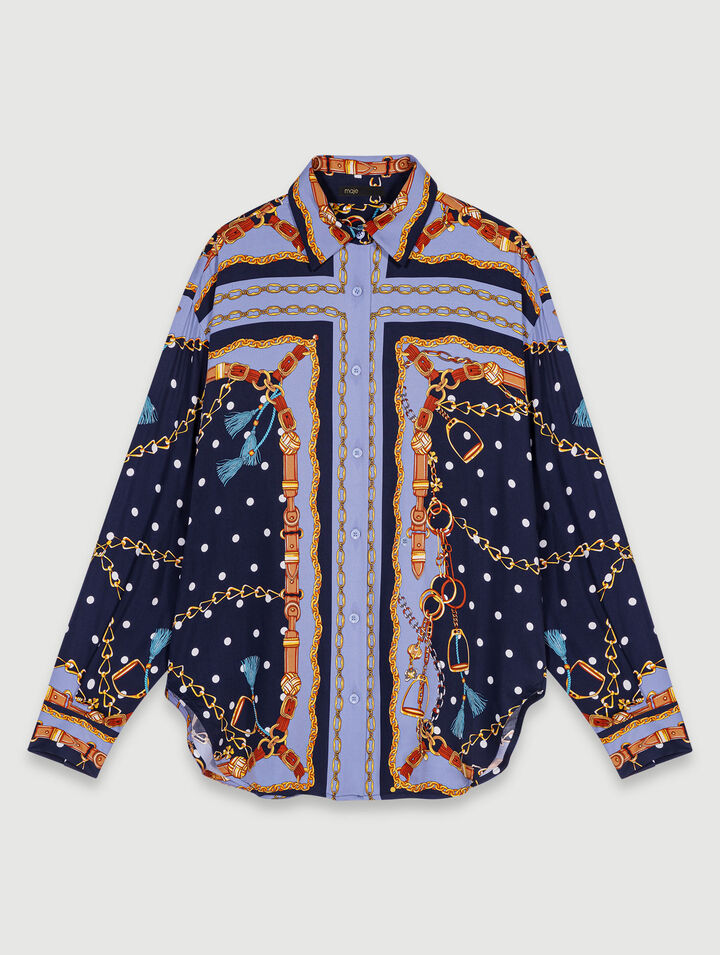 Chemise satinée imprimée