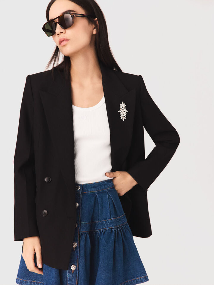 Veste &agrave; double boutonnage
