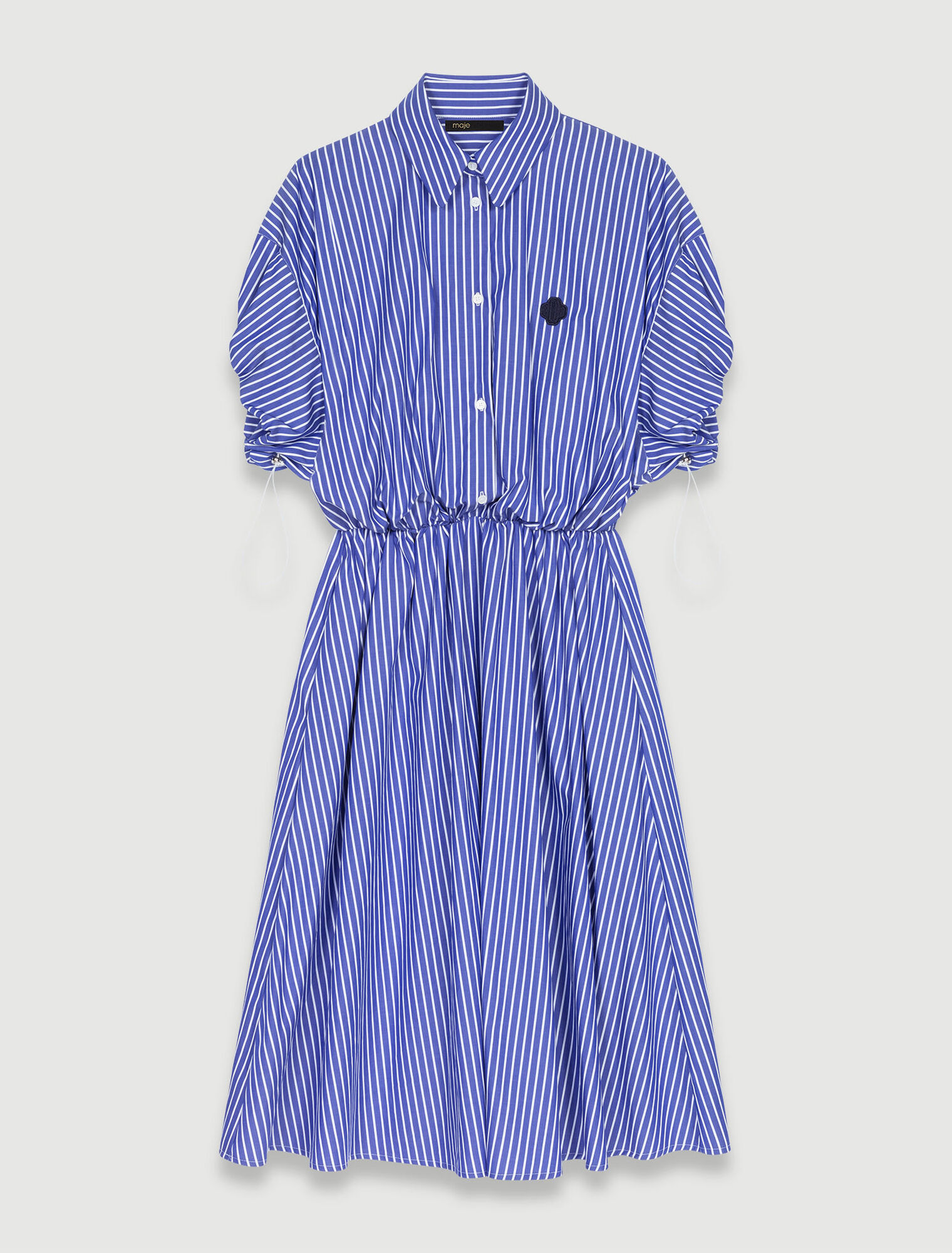 Long striped shirt dress
