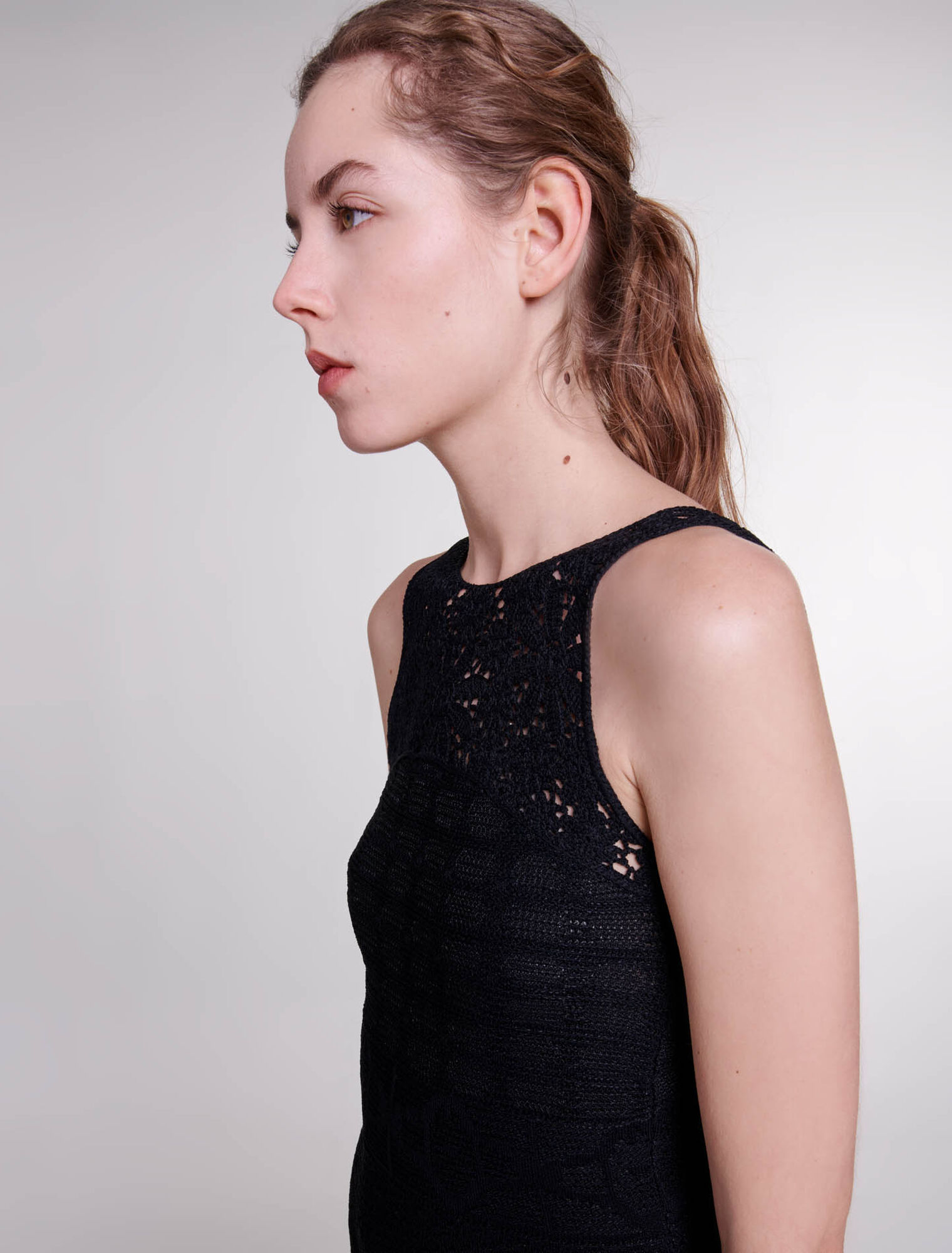Robe longue en crochet