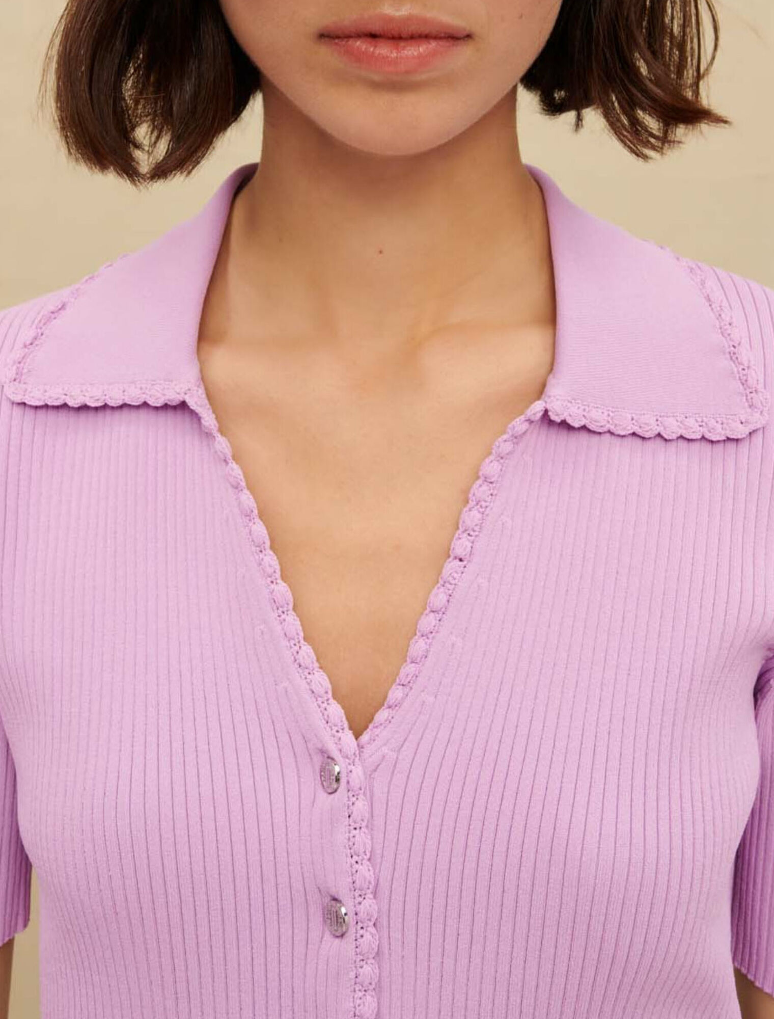 Pull en maille boutonné