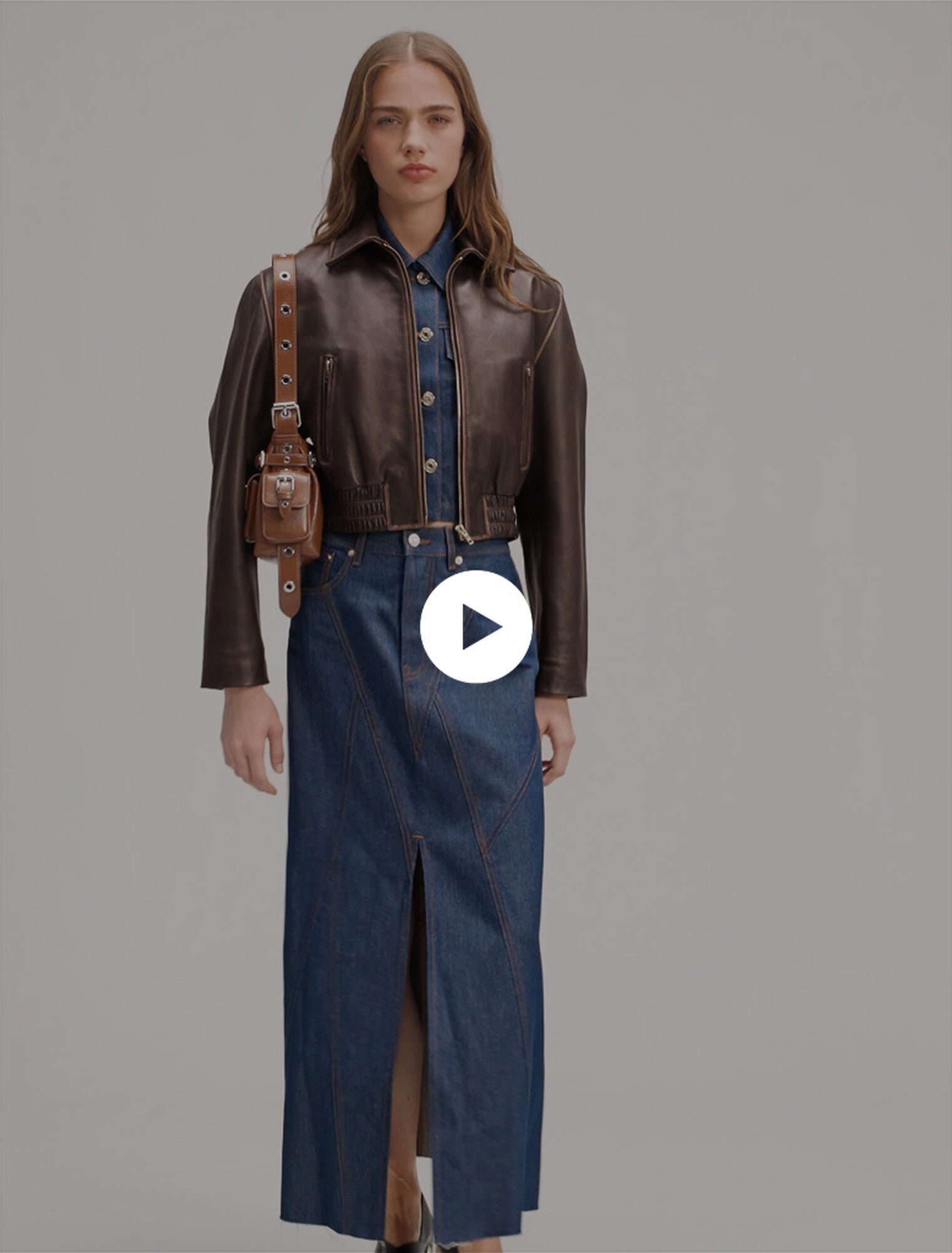 Jupe longue en denim