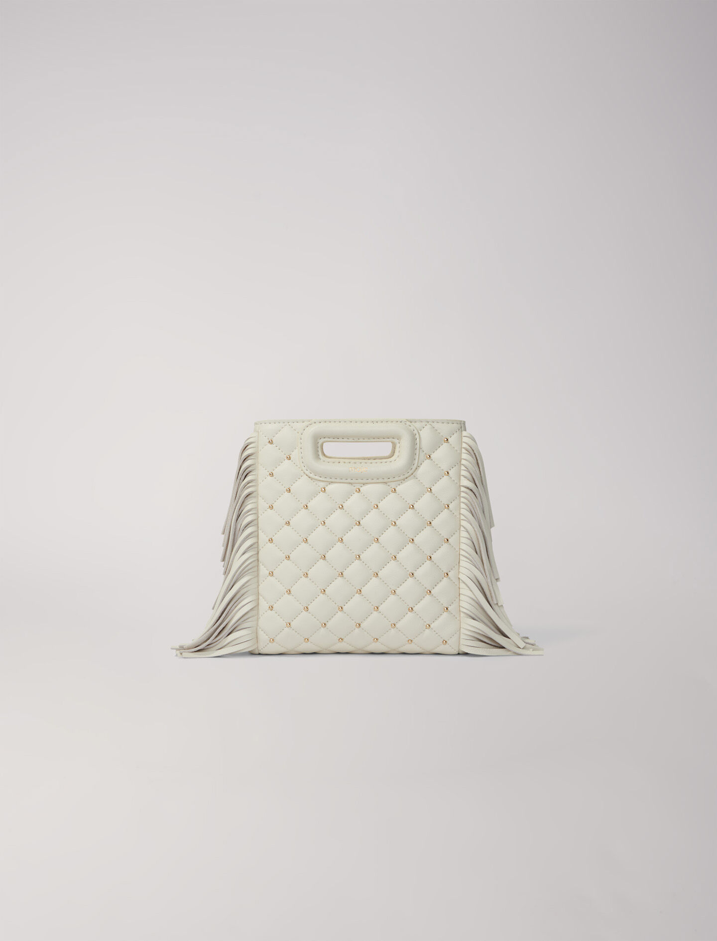 Sac M mini en cuir matelasse a studs