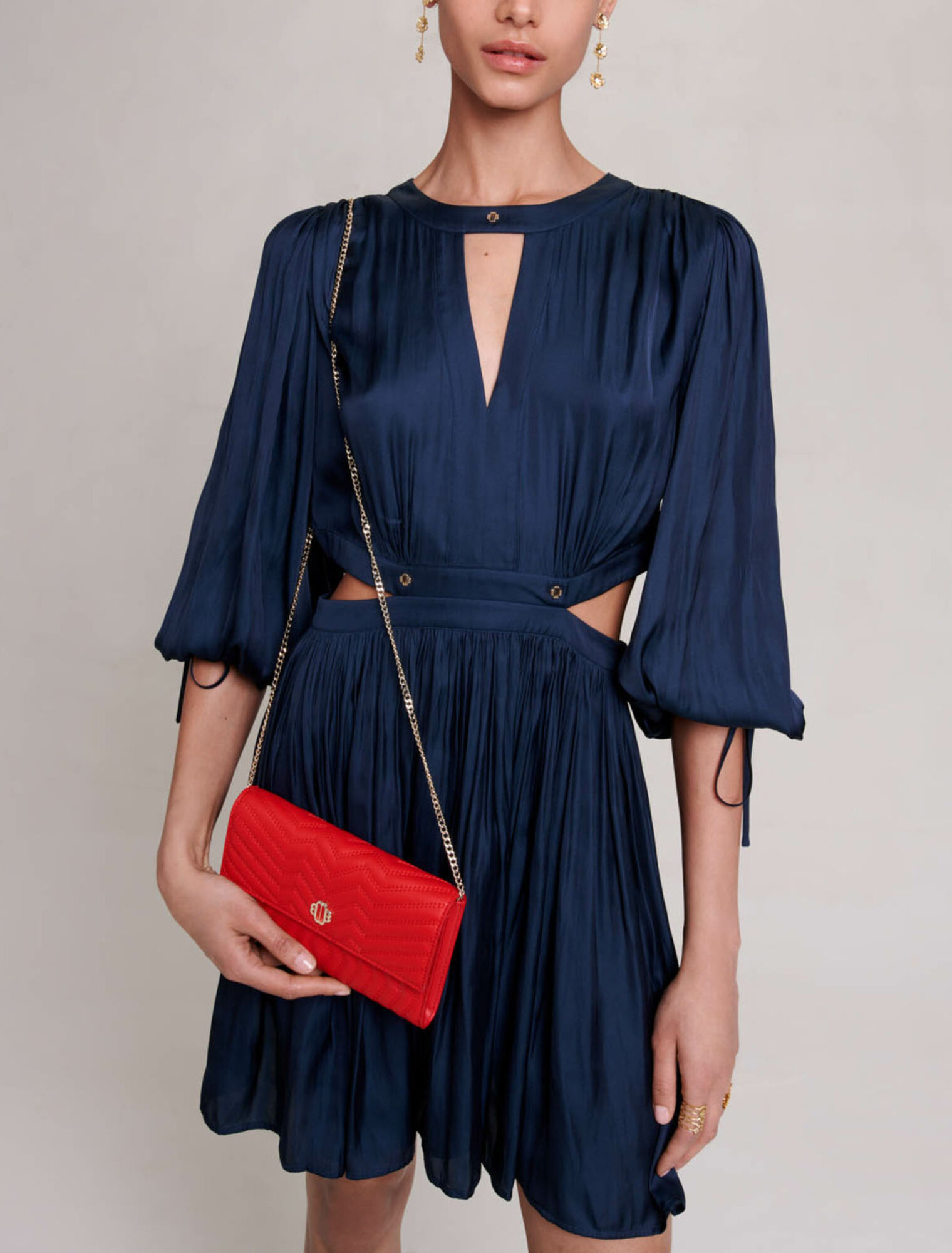 Short satin dress