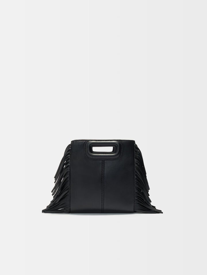 Sac M mini patché en cuir