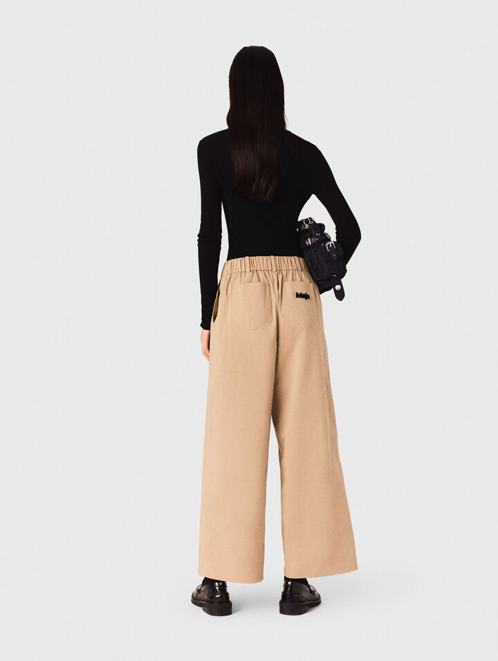 Pantalon large en coton