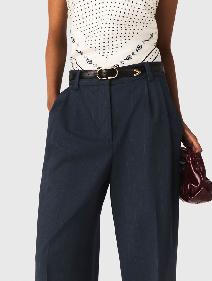 Striped suit trousers