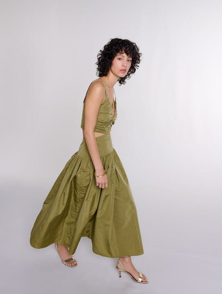 Robe en taffetas ajourée