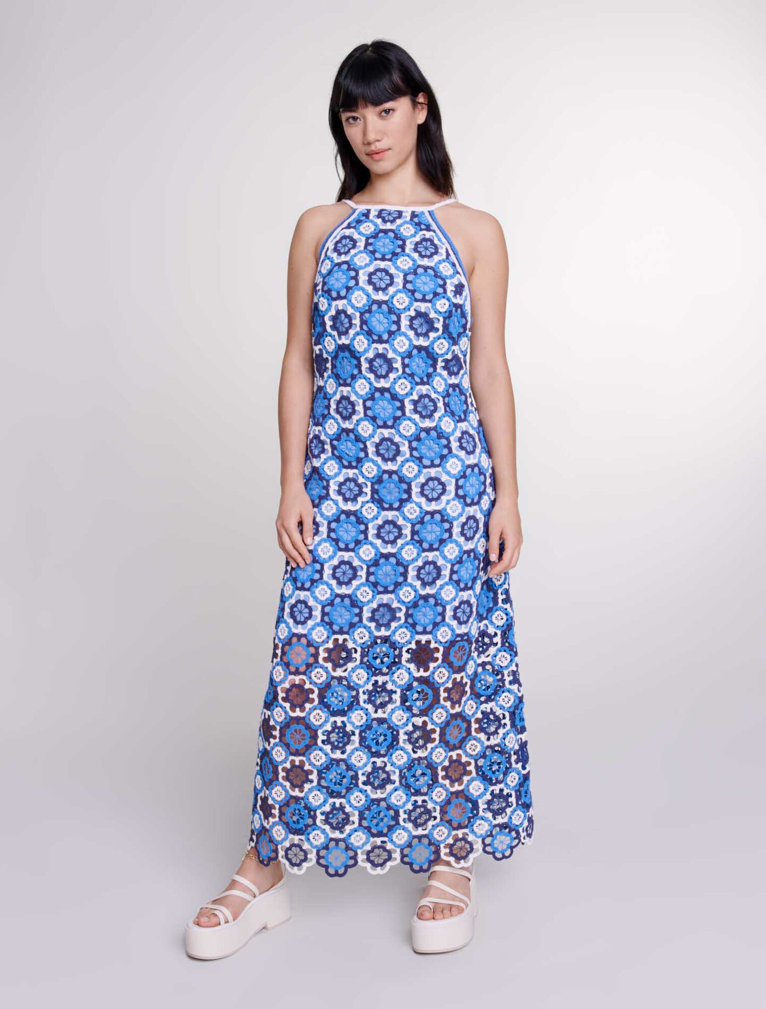 Robe tricolore en crochet
