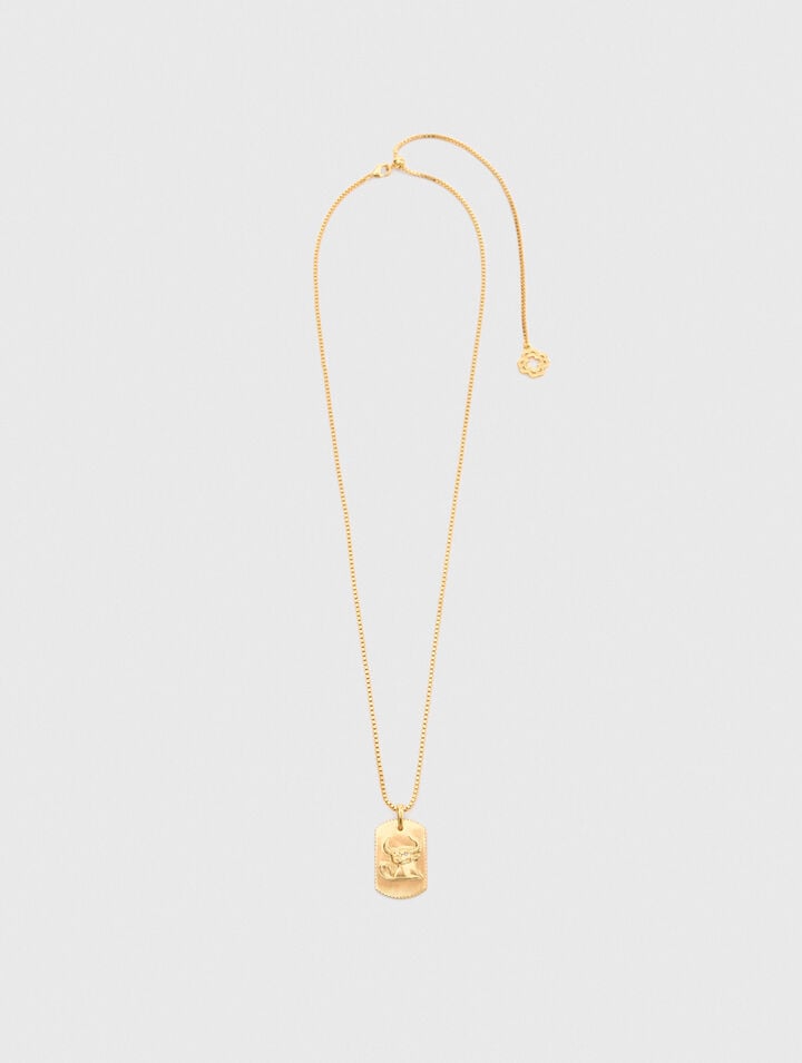 Collier plaque signe du zodiaque