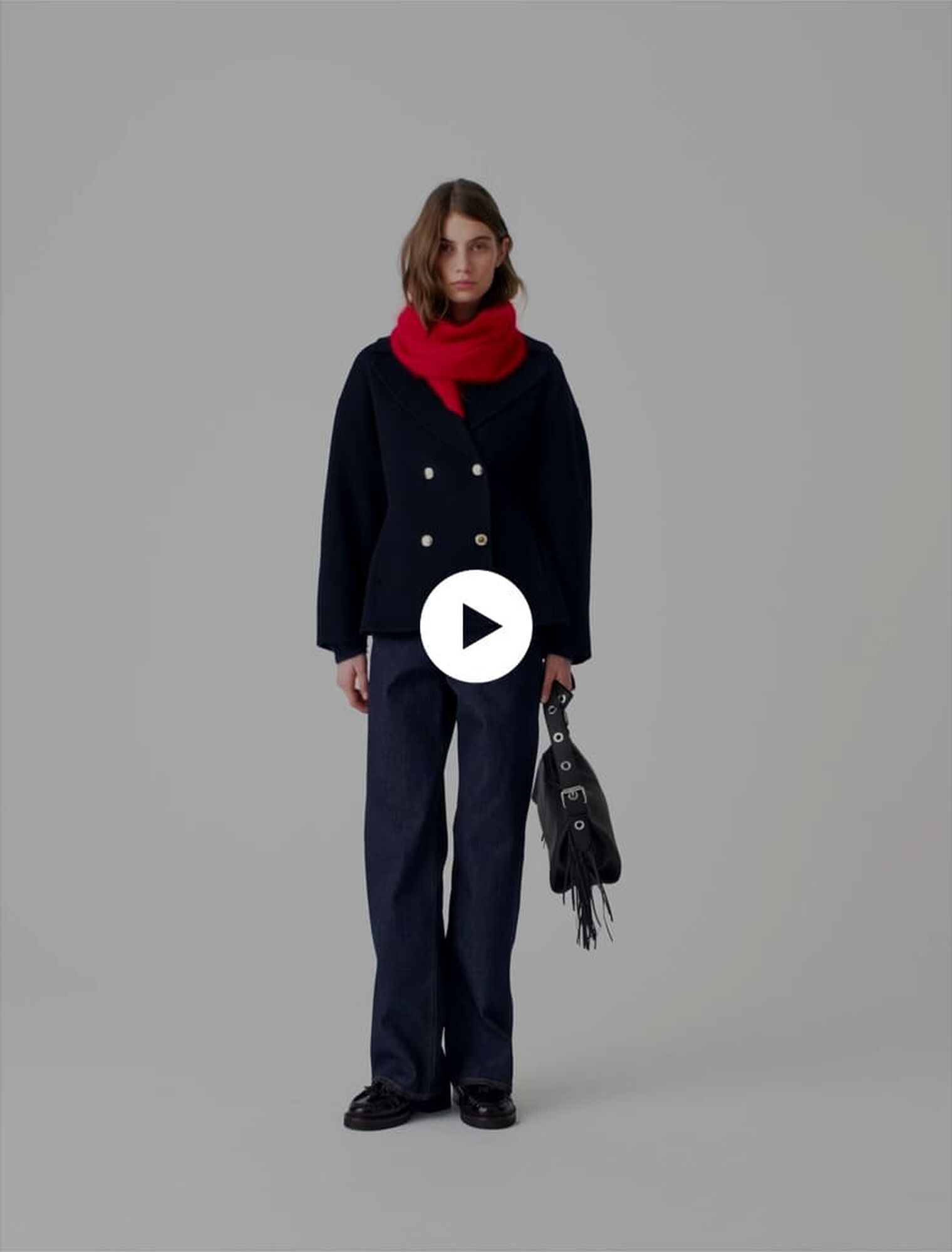 Fitted double-faced coat
