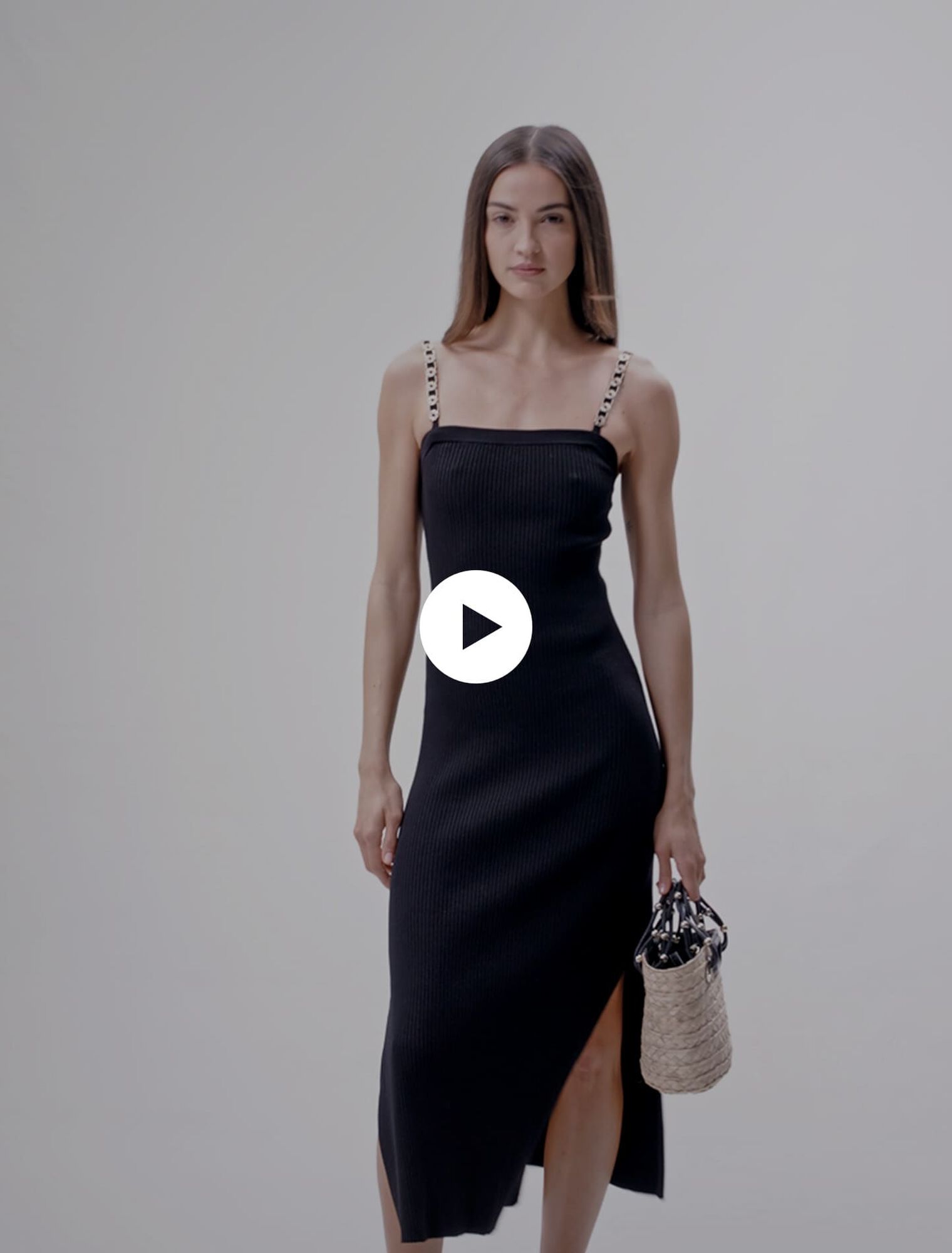 Robe longue en maille