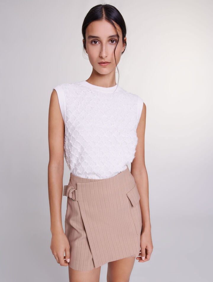 Short trompe l'œil à rayures