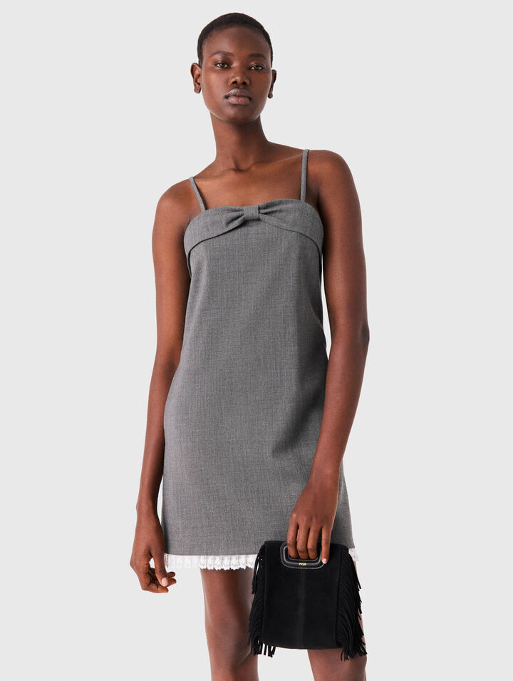 Short tailored dress with lace