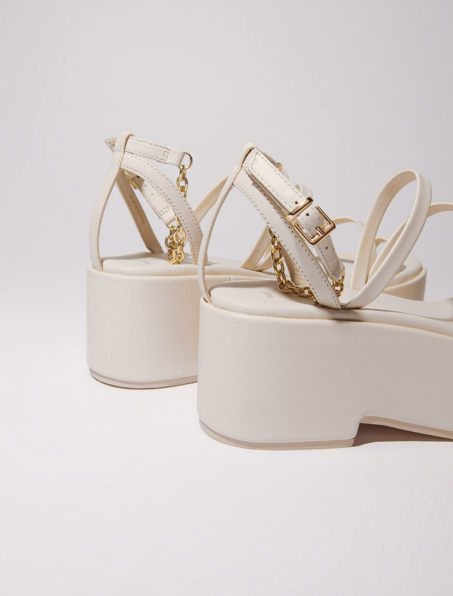 Leather platform sandals