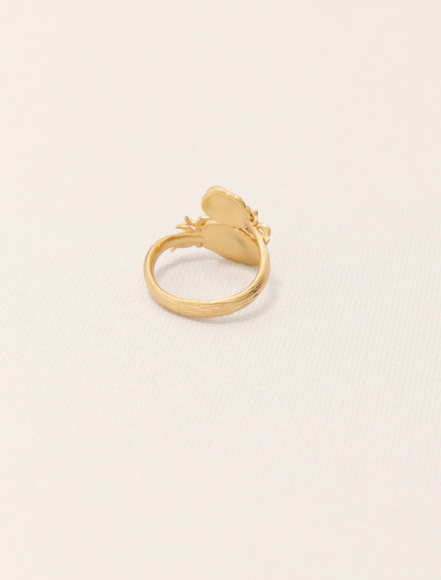 Bague double ananas &agrave; strass