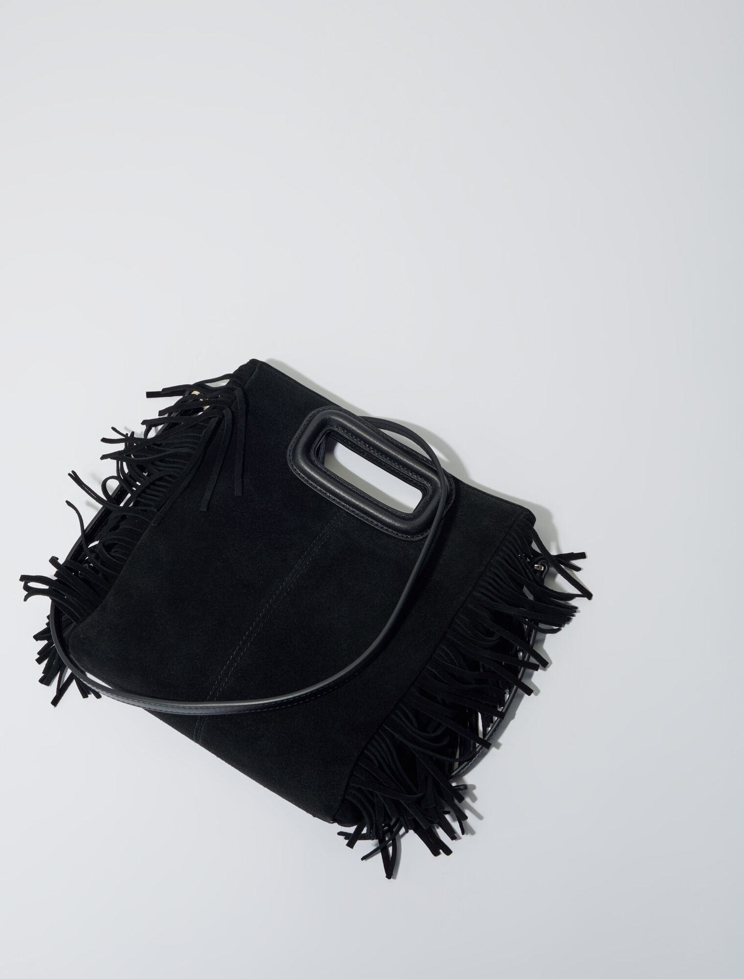 M suede bag with studs