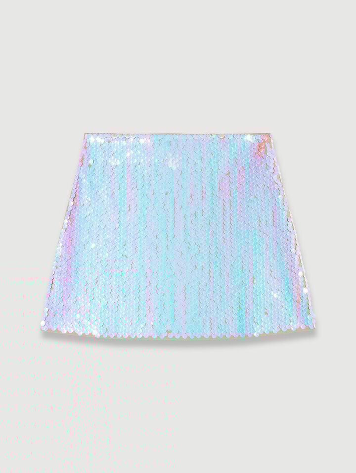 Jupe en maille à sequins
