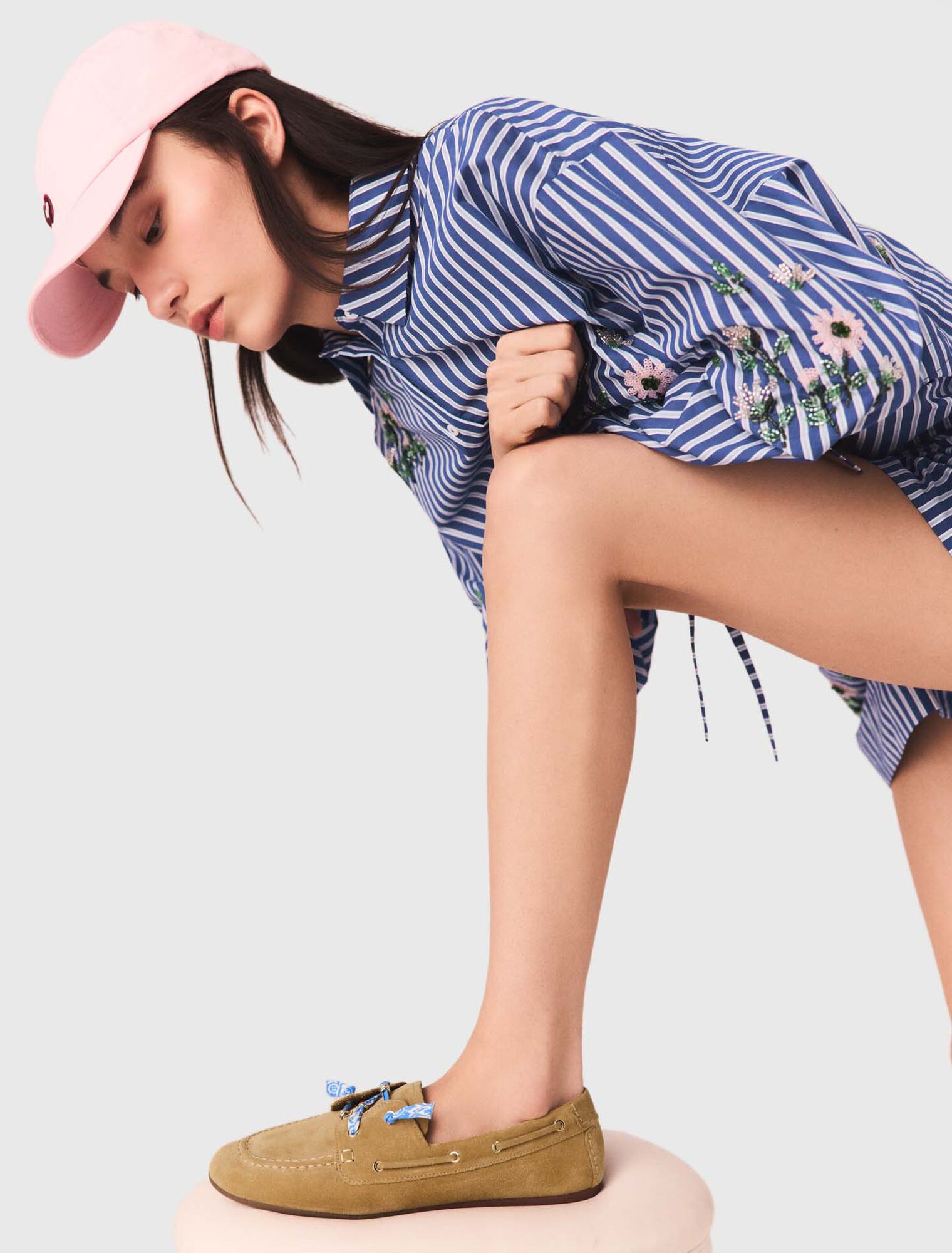 Mocassin bateau en su&egrave;de