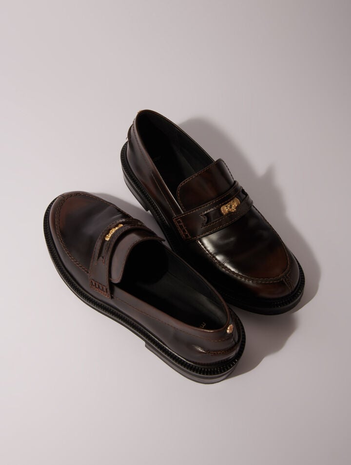 Mocassins en cuir brossé