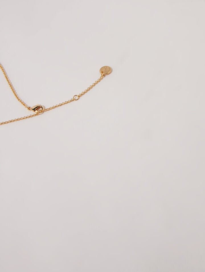 Long fortune cookie necklace