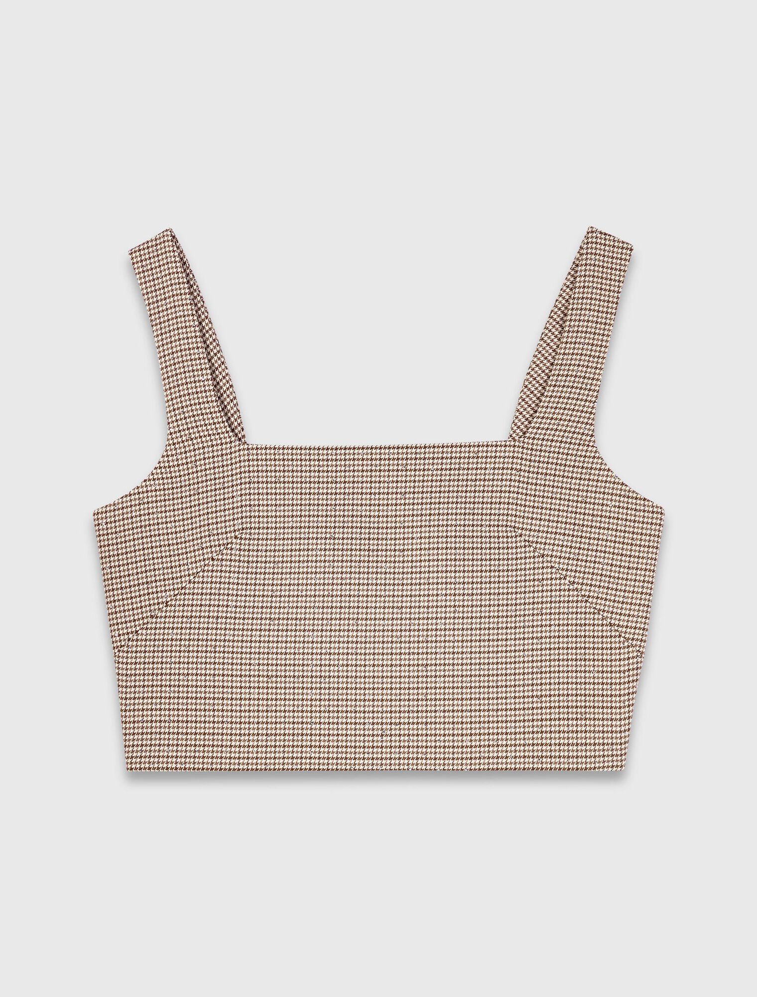 Checked diamanté strappy top Checked diamanté strappy top