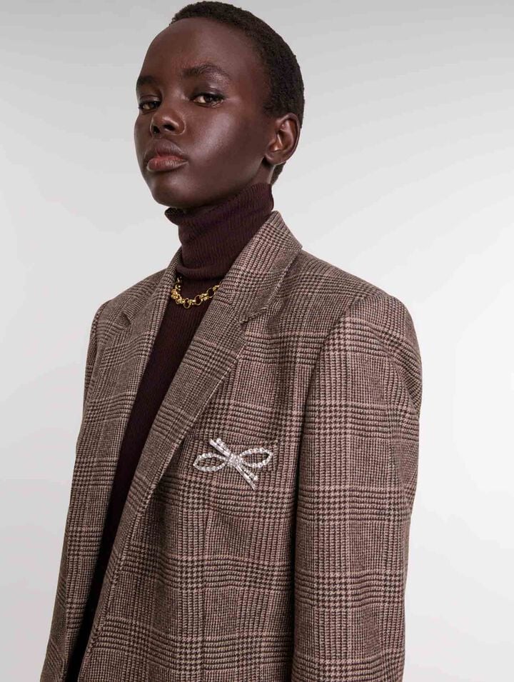 Veste de tailleur à carreaux