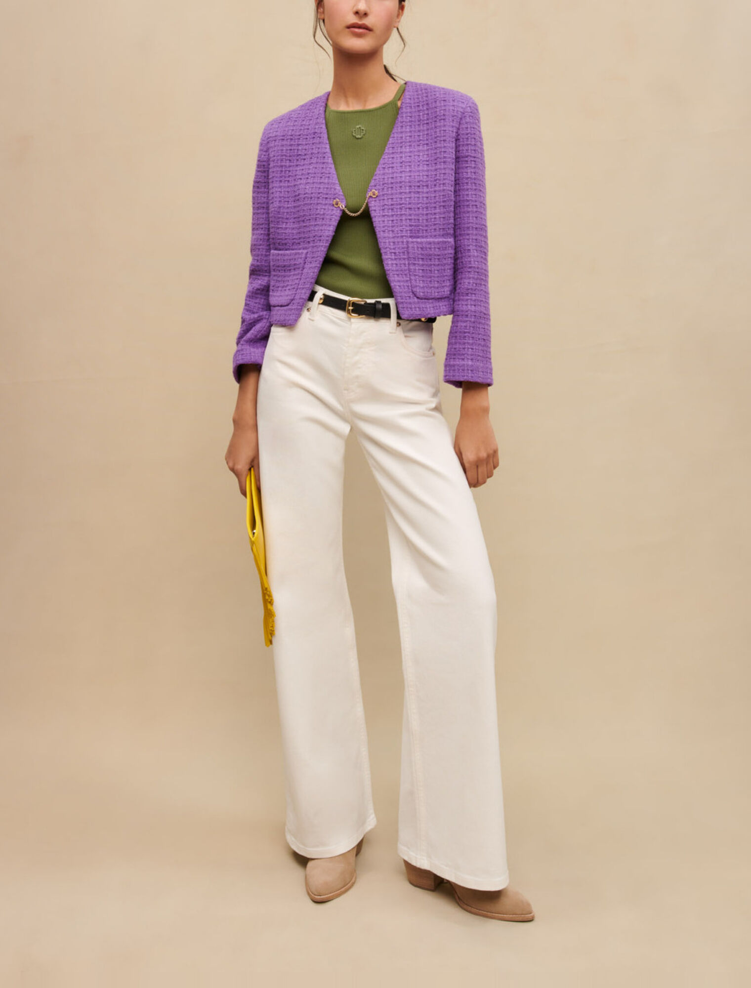 Veste courte en tweed