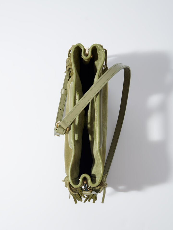 Sac M en cuir suède