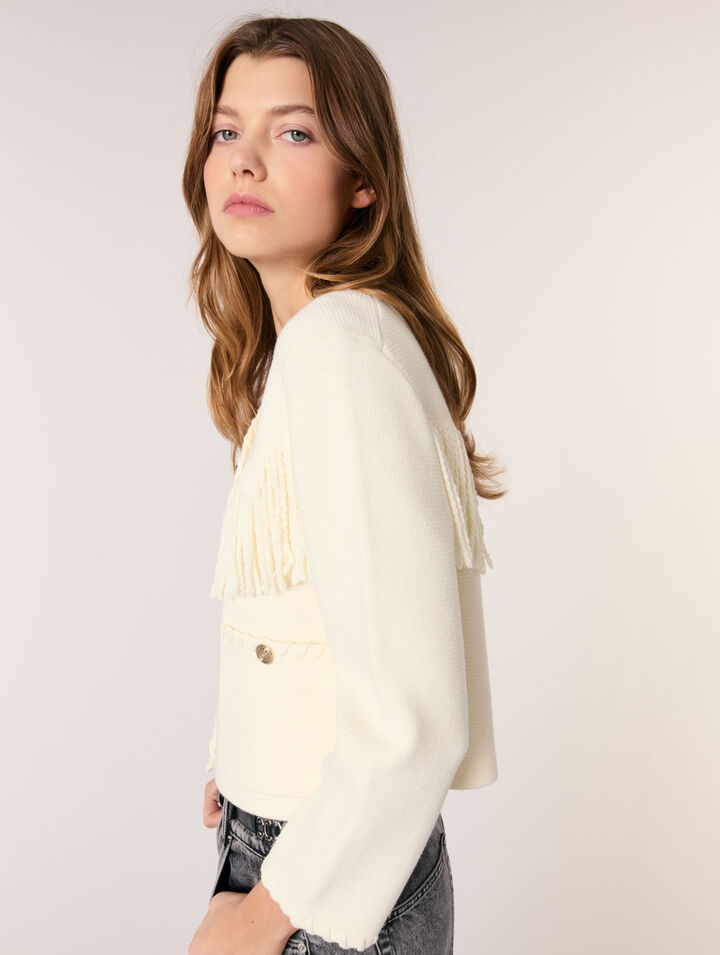 Cardigan à franges