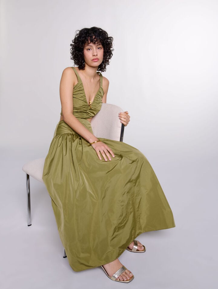 Robe en taffetas ajourée