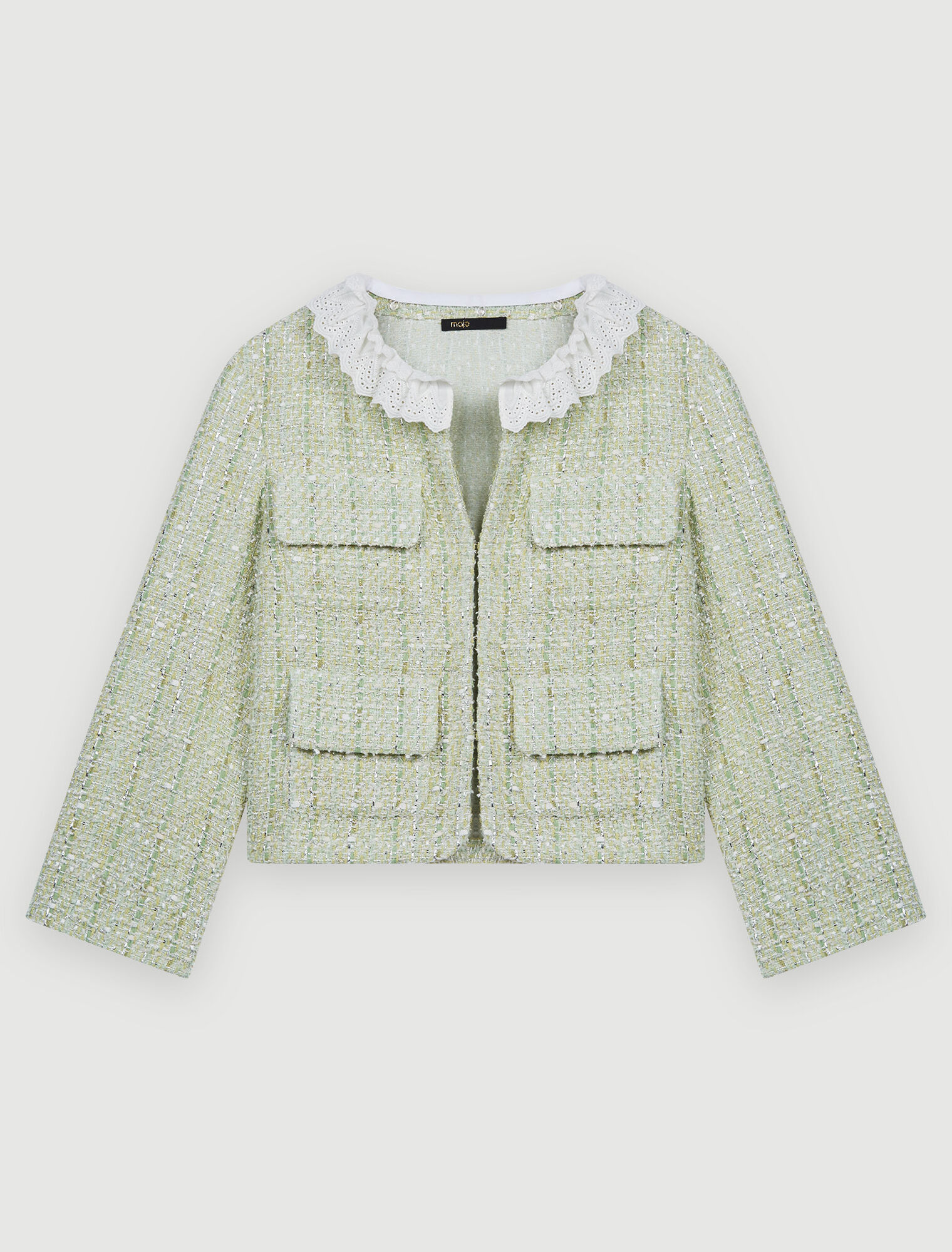 Tweed jacket with sheen