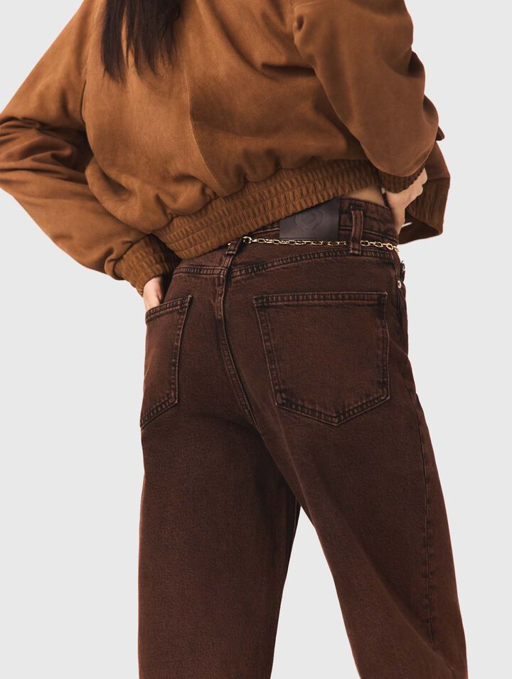 Bootcut jeans with chain