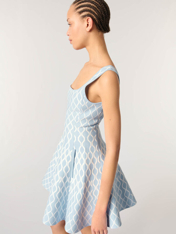 Jacquard knit mini dress