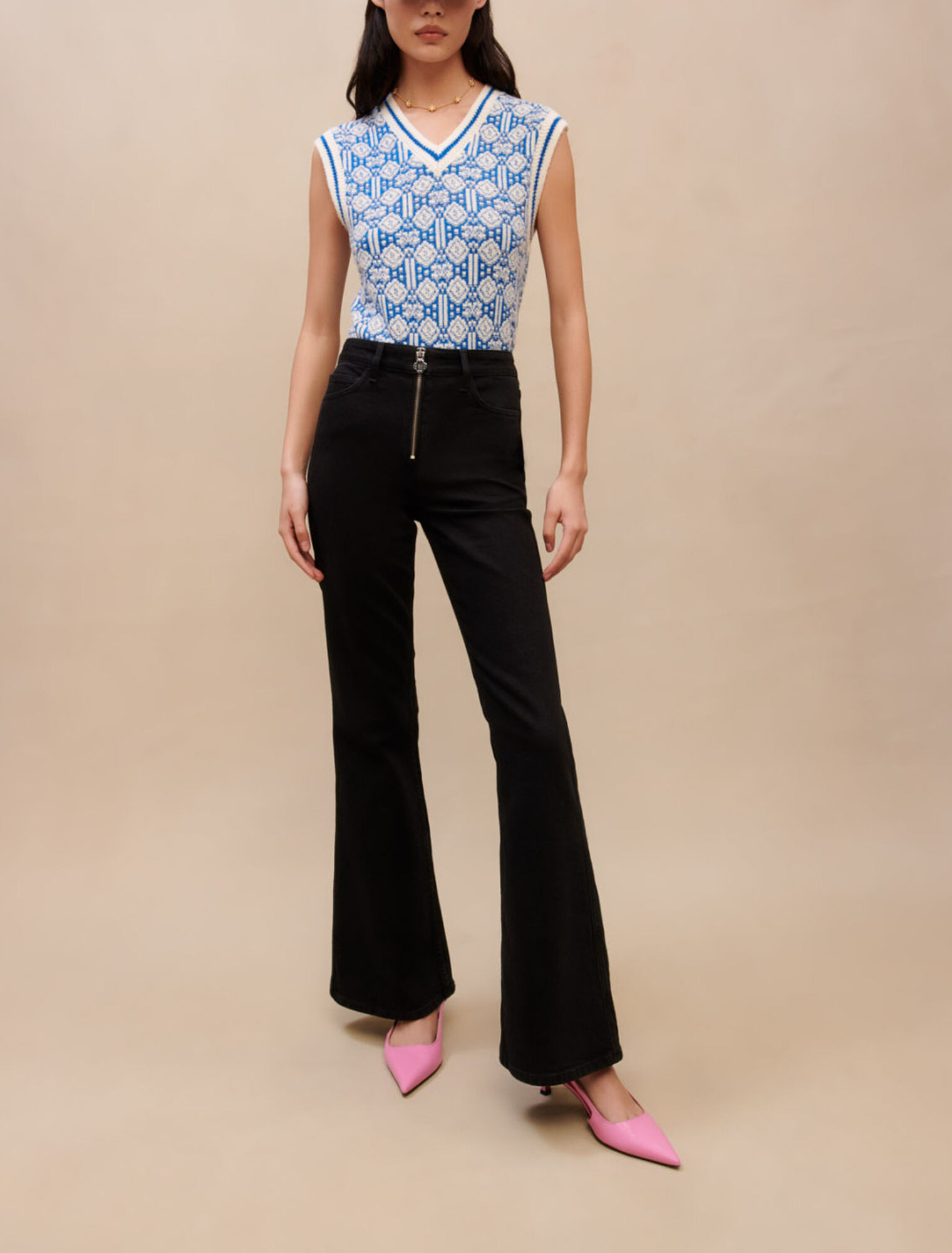 Pantalon taille haute