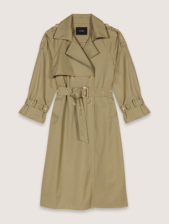Studded trench coat