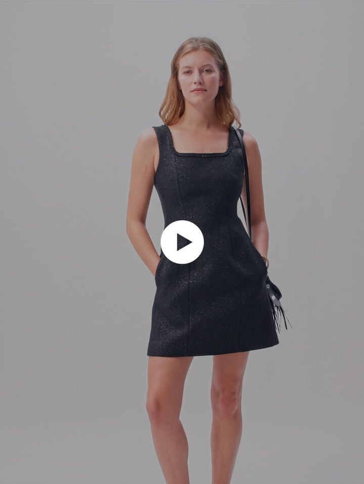 Robe courte &agrave; strass