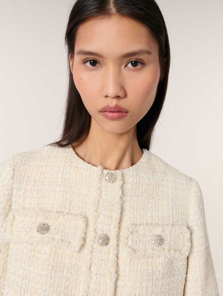 Tweed 2-in-1 mini dress