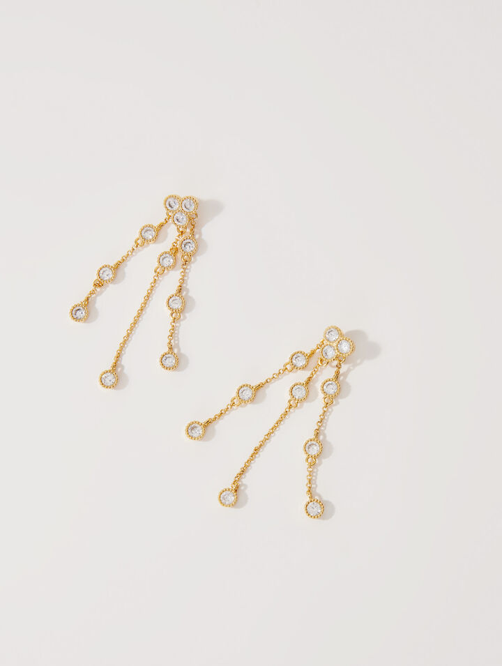 Gold-plated recycled brass earrings