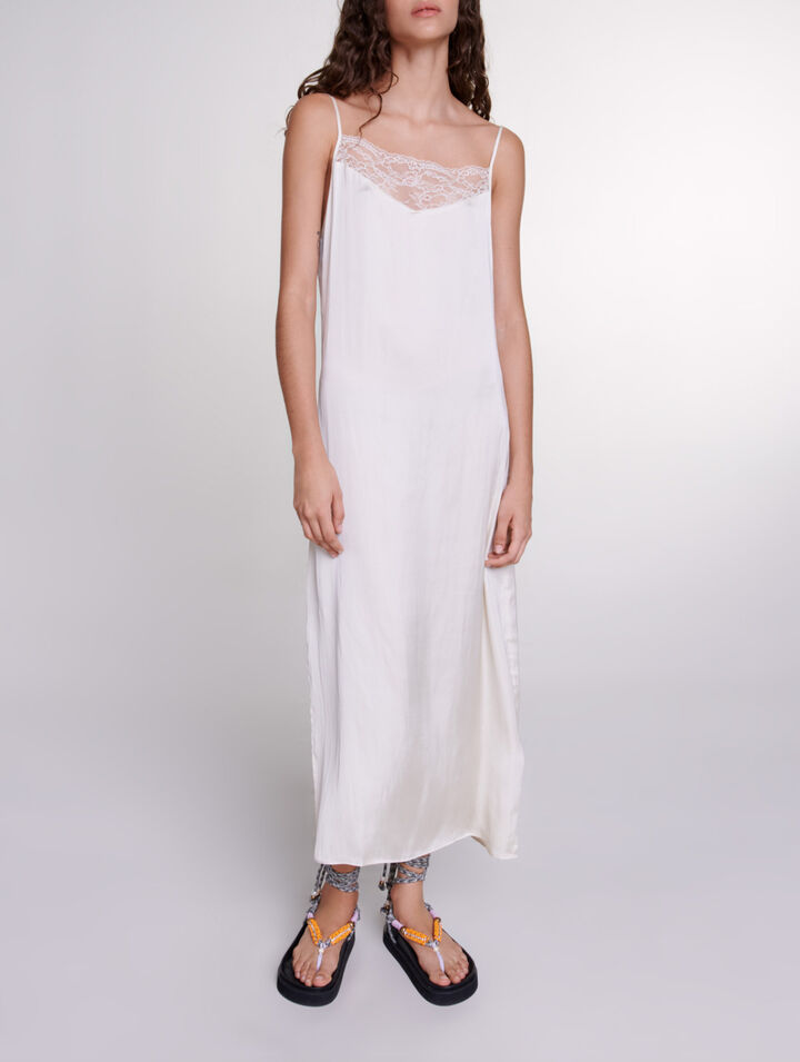Long satin dress